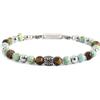 MARLU' Bracciale turchese, occhio di tigre - ARGENTO/ACCIAIO