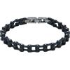 MEDUSA BRACCIALE UOMO BIKER IN ACCIAIO INOSSIDABILE E RUTENIO - MODELLO CATENA BICI / MOTO - NERO