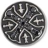 MARLU' Piastrina rotonda croce gotica changy - ARGENTO/ACCIAIO
