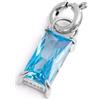 MARLU' Charm con zircone baguette da 0,8*0,4 cm - ARGENTO/ACCIAIO