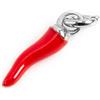 MARLU' Charm corno 13mm - ARGENTO/ACCIAIO