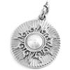 MARLU' Charm sole con perla 20mm - ARGENTO/ACCIAIO