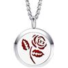 VELVET SCENT COLLANA AROMATHERAPY FIORE DI ROSA - ARGENTO/ACCIAIO