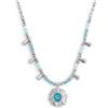 MARLU' Collana catena chicco di riso con sole pendente - ARGENTO/ACCIAIO