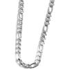 MARLU' Collana catena figaro 3,80 MM - ARGENTO/ACCIAIO