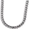 MARLU' Collana catena grumetta 4mm - ARGENTO/ACCIAIO
