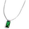 MARLU' Collana catena snake quadrata cristallo baguette centrale - ARGENTO/ACCIAIO