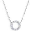MARLU' Collana cerchio 0,8cm con zirconi bianchi - ARGENTO/ACCIAIO