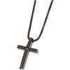 MARLU' Collana con croce con zircone - NERO