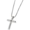 MARLU' Collana con croce con zircone - ARGENTO/ACCIAIO