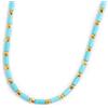 MARLU' Collana con perline a tubo turchesi ed ematite - ARGENTO/ACCIAIO