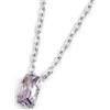 MARLU' Collana con zircone baguette - ARGENTO/ACCIAIO