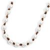 MARLU' Collana cordino marrone con perle - ARGENTO/ACCIAIO