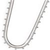 MARLU' Collana doppia catena snake e grumetta con sfere - ARGENTO/ACCIAIO