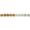 Italfama 24x Italfama Pedine Dama in Ottone Placcate Oro e Argento 3cm Prodotto in Italia