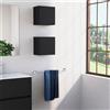 Inda Pensile bagno con anta DX 30x30 cm - Nero opaco