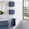 Inda Pensile bagno con anta DX 30x30 cm - Blu denim opaco
