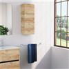 Inda Pensile bagno con anta DX e ripiano 30x80 cm - Rovere naturale
