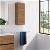 Inda Pensile bagno con anta DX e ripiano 30x80 cm - Rovere castano