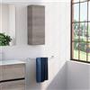 Inda Pensile bagno con anta DX e ripiano 30x80 cm - Olmo fumè