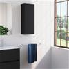 Inda Pensile bagno con anta SX e ripiano 30x80 cm - Nero opaco