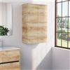 Inda Colonna bagno con 2 ante e 3 ripiani 60x102 cm - Rovere naturale
