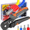 WOZOBUY Utensili per crimpare terminali a tubo Pinze per crimpare ghiere HSC8 6-4 0.25-10mm2 23-7AWG 6-6 0.25-6mm2 Set di morsetti per elettricisti Punte per cavi