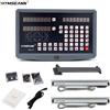 HYMSEANN Set completo Kit DRO a 2 assi Fresatura Tornio Grider Display di lettura digitale con 2 pezzi 5um Righello ottico Linea encoder scala lineare