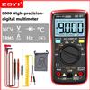 ZOYI Multimetro Digitale ZOYI 9999 Conti True RMS con Selezione Automatica della Scala, Anti-Bruciatura, NCV, Tensione AC/DC, Corrente, Temperatura - Tester per Elettricisti