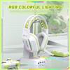 ONIKUMA X13 Cuffie over-ear Cuffie da gioco Auricolari con cancellazione cablata Orecchie di gatto rosa Luce RGB con microfono per PC PS4