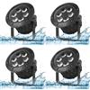 U'King 4PCS Impermeabile 6LED Par Luce 6x10W RGBW Illuminazione ad effetto scenico DMX512 Controllo attivato dal suono per DJ Disco Stage Light