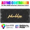 Jumpeak Nollie SignalRGB OpenRGB Hub Controller Asincrono Universale Indirizzabile 5V 3PIN ARGB per Ventole di Raffreddamento PC e Strisce LED