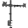 NONE Doppio supporto articolato per monitor da 10'' a 32'' con regolazione in altezza e rotazione