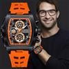 LIGE Orologio da uomo in silicone moda casual business orologi militari per uomo top brand di lusso sportivo cronografo quadrato Montre Homme
