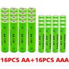 Aleaivy AA + AAA Ricaricabile AA 1.5V 3000mAh/1.5V AAA 3000mah Batteria Alcalina Torcia Elettrica Giocattoli Orologio Lettore MP3 Sostituire la Batteria Ni-Mh