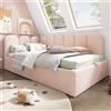 KOMHTOM Divano letto Daybed Divano letto 90x190 cm Contenitore idraulico con rete a doghe in metallo Materiale velluto senza materasso