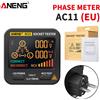 ANENG AC10/AC11 Rilevatore di prese Spina US/EU/UK Terra Zero Linea Spina Polarità Rilevatore di fase Presa Tester Tester digitale intelligente