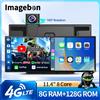 Imagebon 11.4 "4G LTE Android Dash Cam 8 Core 8 + 128G CarPlay e Android Auto 24 ore Monitoraggio del parcheggio Google Play Youtube Car DVR