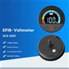 Gaqqee DC 8-100V Voltmetro digitale incorporato Indicatore elettrico Monitor di capacità della batteria impermeabile Tester voltmetro automobilistico