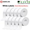 Marklife P15 Etichetta bianca 1/3/5 Rotoli Adesivo bianco Adesivi autoadesivi per stampante termica Per Marklife P12 P11 D30 Q30 Stampa