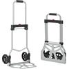 HiMISS Carrello Pieghevole, Carrello Portabagagli, Carrello Portatile Richiudibile con Manico Regolabile, Carrello per Viaggi, Auto, Traslochi, Ufficio