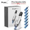 Dr.Pen Autentica Dr. Pen M9 con 7 aghi, penna per microneedling anti-reflusso, penna derma wireless per la cura della pelle, lunghezza ago 0,25 mm