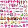 Potdemiel 17/50 pezzi Serie Mista di Cartoni Animati per Ragazze Accessori per decorazioni di scarpe classiche, compatibili con braccialetti, regali per bambini
