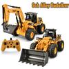 CONUSEA Camion Telecomandato RC 9 Canali per Bambini, Giocattoli in Lega, Auto Radiocomandata, Escavatore, Camion Ribaltabile, Bulldozer, Auto Elettrica, Regalo per Bambini