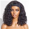 CYPHA Parrucca con Fascia in Capelli Umani Ricci Jerry, Parrucche con Fascia per Donne, Capelli Vergini Brasiliani, Senza Colla, Senza Lace Front, Mezza Parrucca in Capelli Umani