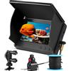 Rbefeuly Telecamera Subacquea per Pesca IP65, Batteria Li-Ion 8000mAh, Visione Notturna a Infrarossi Grandangolare, Display IPS da 4,3 Pollici