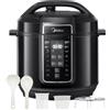 Midea Pentola a Pressione Elettrica 8L, Multicooker Elettrico 1200W, Multicooker 9-in-1 in Acciaio Inox con 12 Programmi e Timer