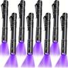 KDULIT Torcia UV LED 395nm (1-8 pezzi), Torcia a Luce Nera con Clip, Rilevatore Portatile per Hotel/Urina di Animali Domestici/Cimici dei Letti/Campeggio (Batteria AAA)