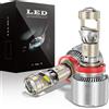 NONE UNISHINE H7 H4 LED Proiettore Mini Lenti H11 H8 9005 9006 HB3 HB4 Fendinebbia 6000K Lampadina Faro Auto Canbus Senza Errori Turbo Lamp 9585 CSP