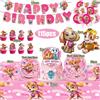 PAW PATROL Decorazioni per Festa di Compleanno, Set Stoviglie Usa e Getta Paw Patrol Rosa, Palloncini, Giocattoli per Baby Shower